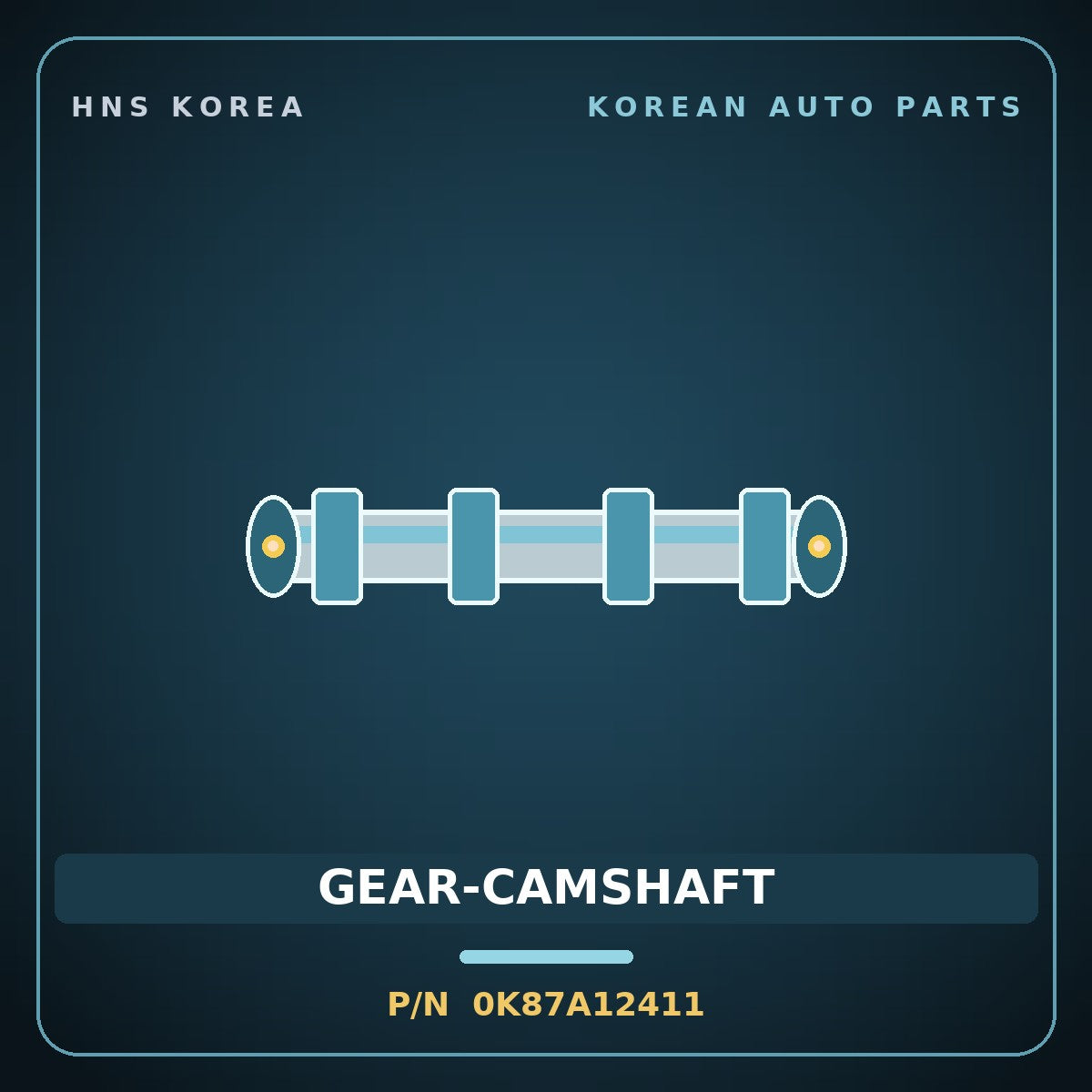 Genuine Mobis GEAR-CAMSHAFT 0K87A12411 for 5-Ton Truck 1995 HNS Parts Korea