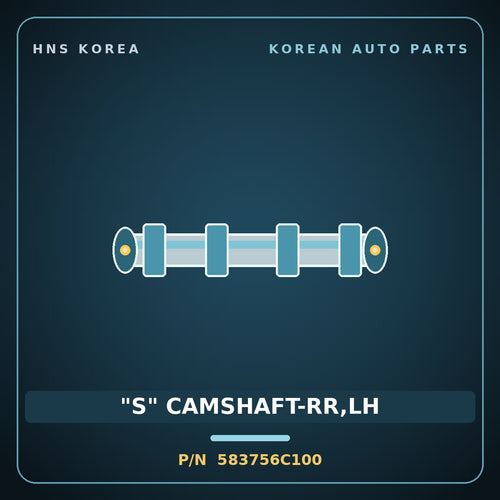 Genuine Mobis "S" CAMSHAFT-RR,LH 583756C100 for Mega Truck 2008 HNS Parts Korea
