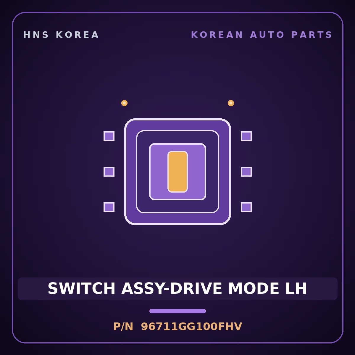 Genuine Mobis SWITCH ASSY-DRIVE MODE LH 96711GG100FHV for EV4 2024 HNS Parts Korea