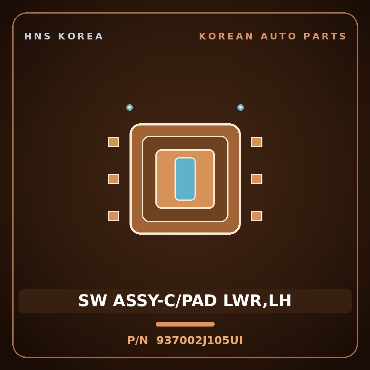 Genuine Mobis SW ASSY-C/PAD LWR,LH 937002J105UI for Mohave 2007 HNS Parts Korea