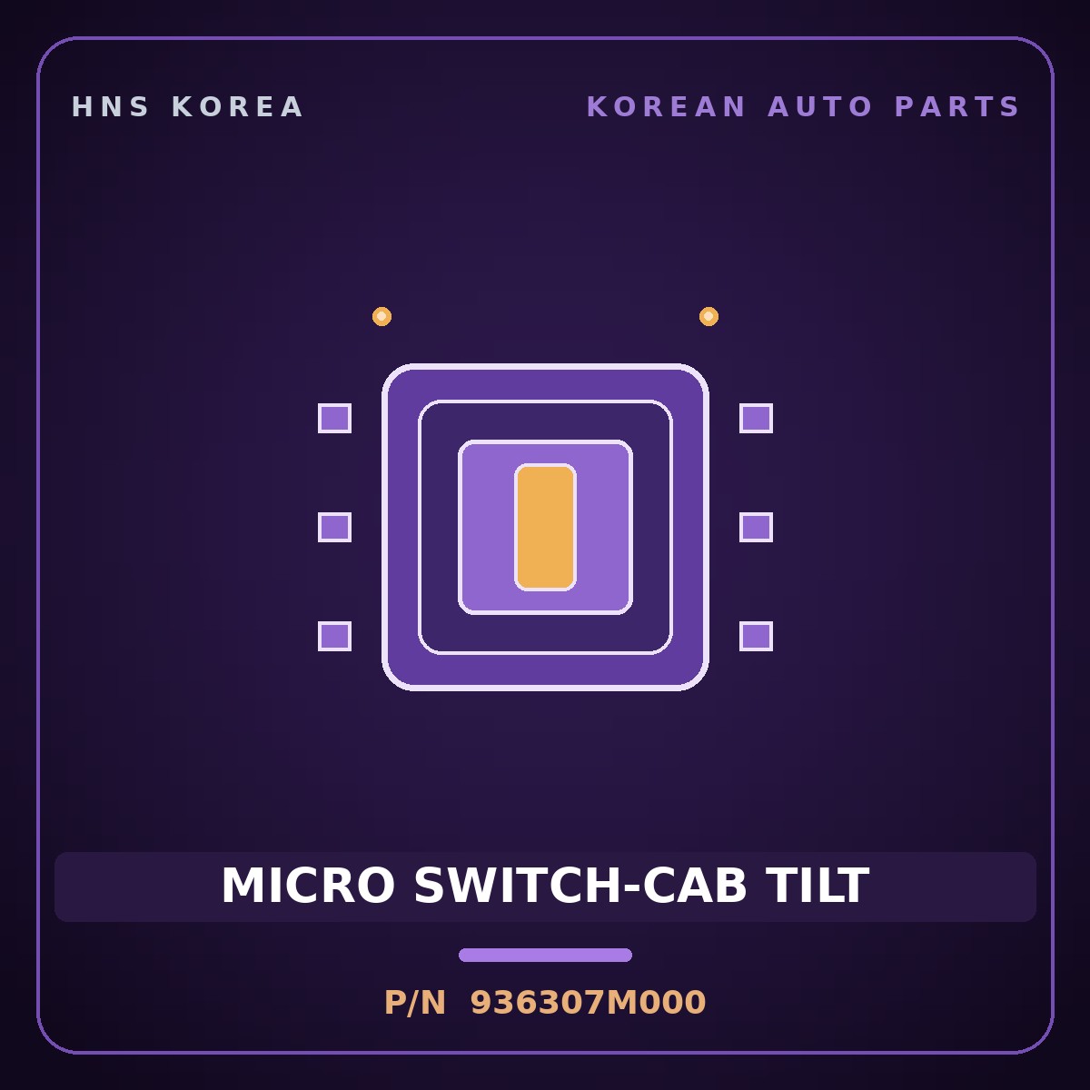 Genuine Mobis MICRO SWITCH-CAB TILT 936307M000 for Trago 2013 HNS Parts Korea