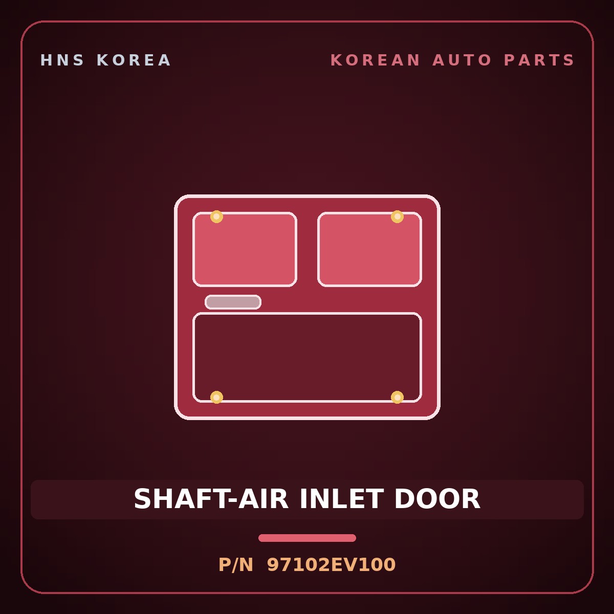 Genuine Mobis SHAFT-AIR INLET DOOR 97102EV100 for EV3 2024 HNS Parts Korea