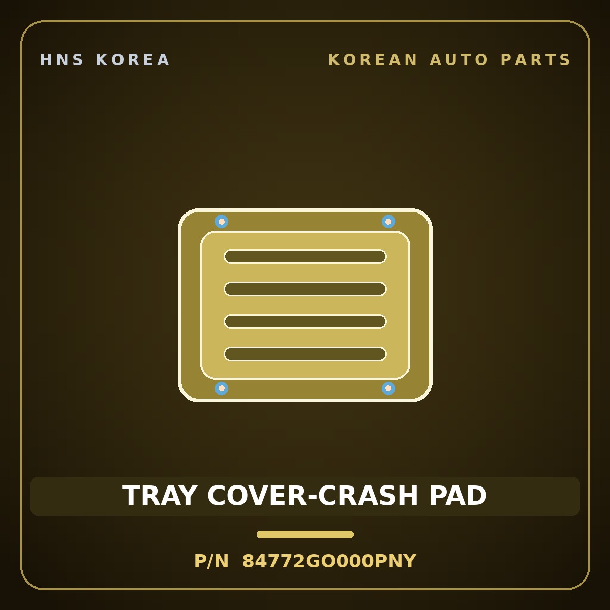 Genuine Mobis TRAY COVER-CRASH PAD 84772GO000PNY for IONIQ 2024 HNS Parts Korea