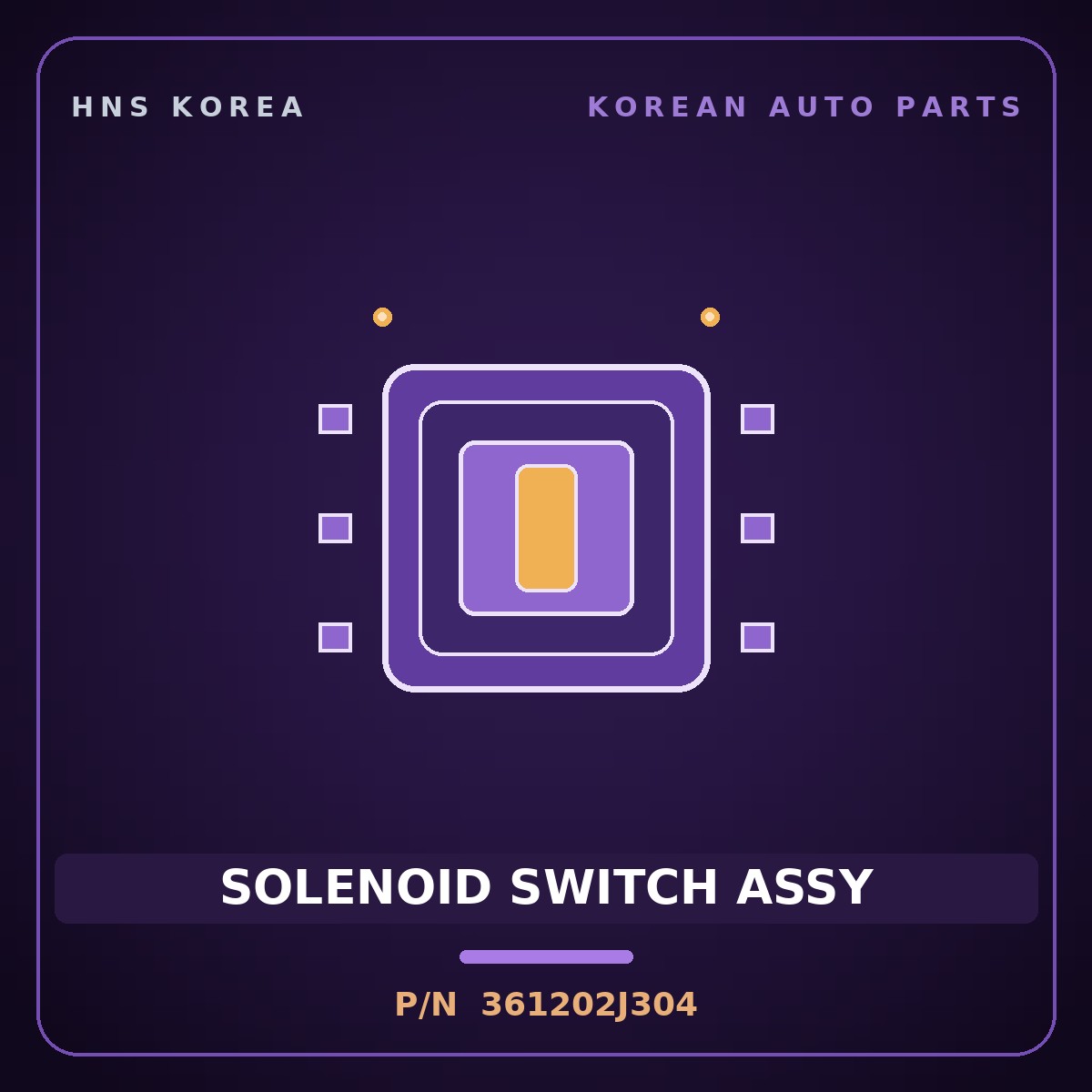 Genuine Mobis SOLENOID SWITCH ASSY 361202J304 for G70 2023 HNS Parts Korea