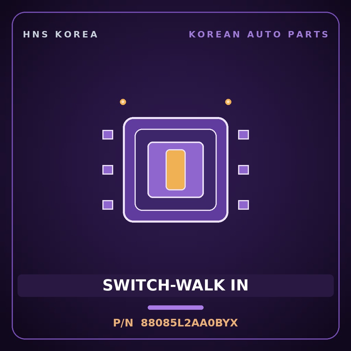 Genuine Mobis SWITCH-WALK IN 88085L2AA0BYX for K8 2024 HNS Parts Korea