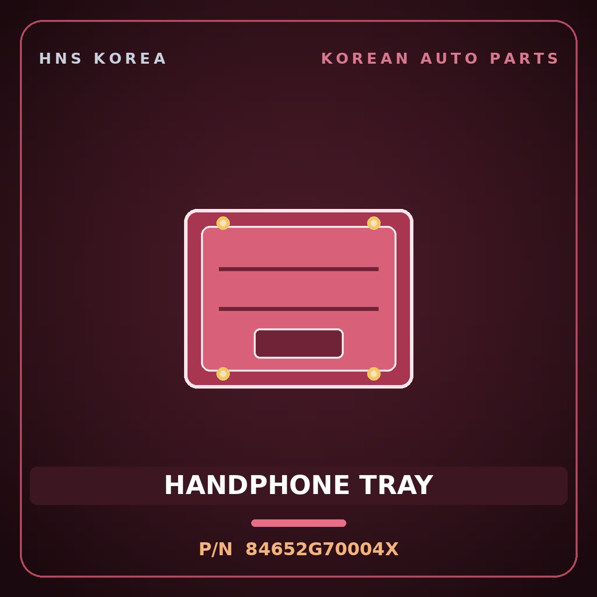 Genuine Mobis HANDPHONE TRAY 84652G70004X for IONIQ 2016 HNS Parts Korea