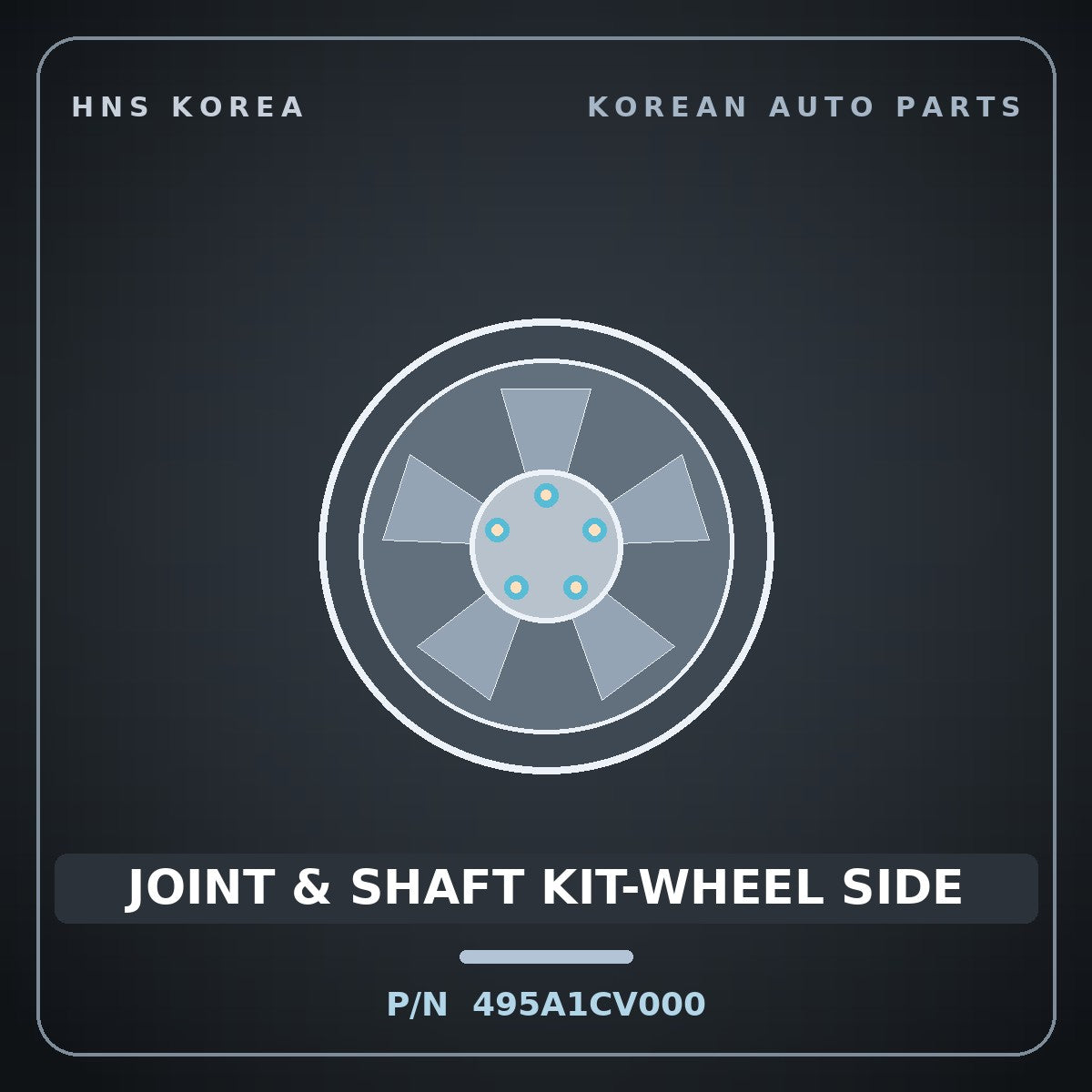 Genuine Mobis JOINT & SHAFT KIT-WHEEL SIDE 495A1CV000 for EV6 2021 HNS Parts Korea