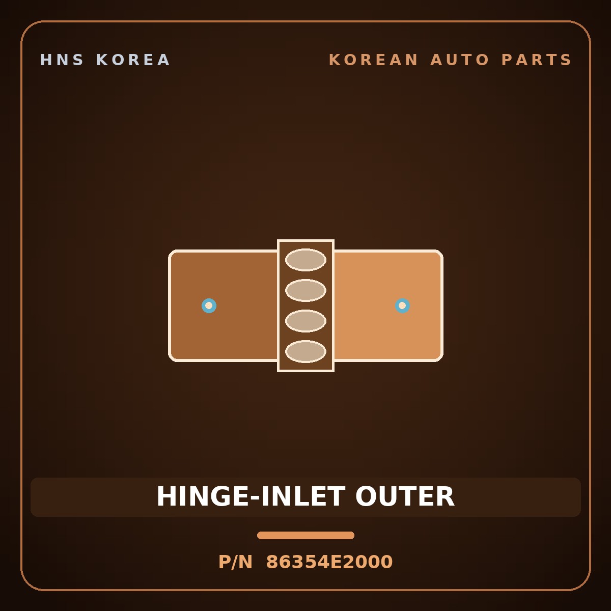 Genuine Mobis HINGE-INLET OUTER 86354E2000 for Ray 2013 HNS Parts Korea