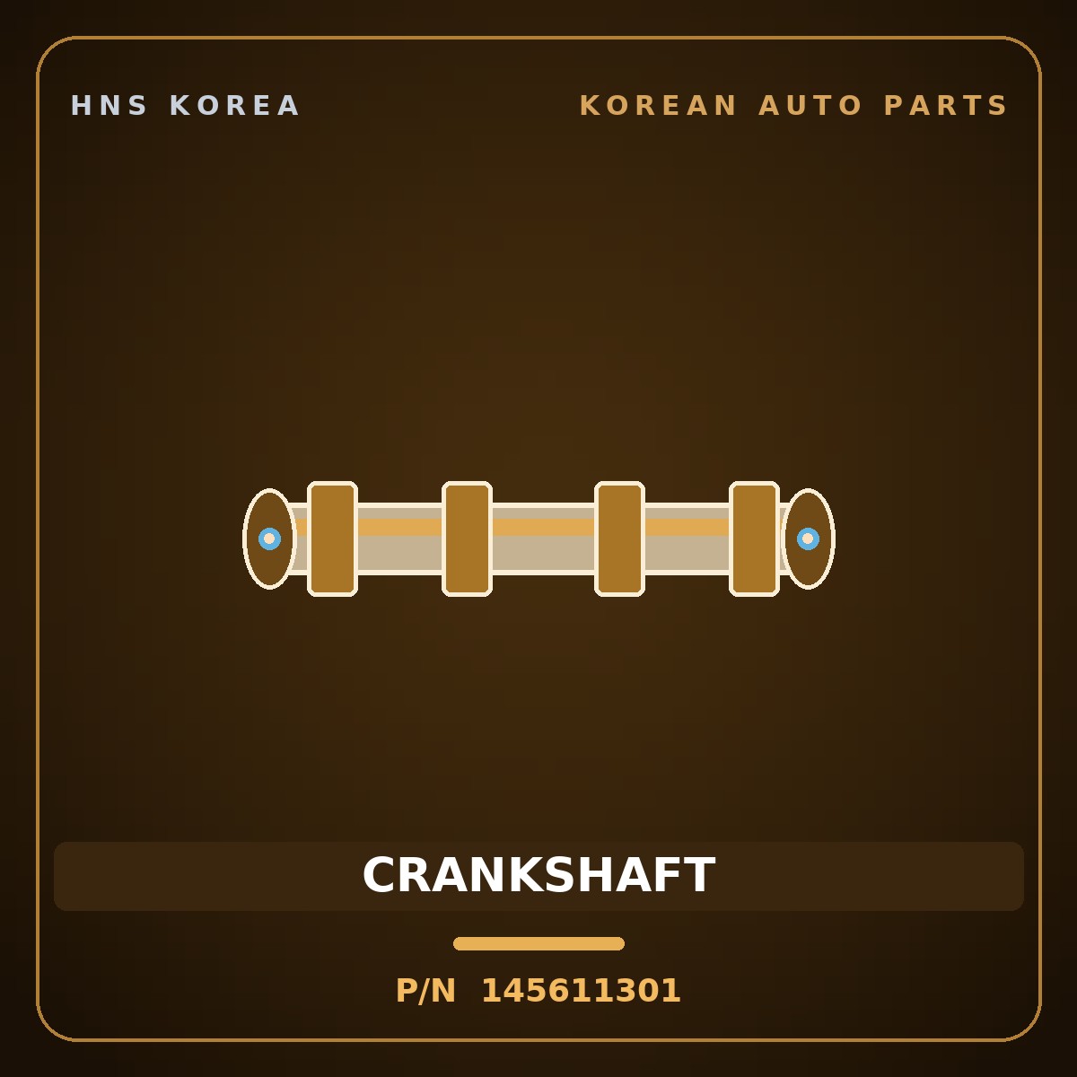 Genuine Mobis CRANKSHAFT 145611301 for Ceres 1996 HNS Parts Korea