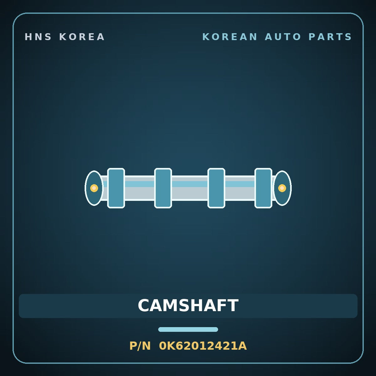 Genuine Mobis CAMSHAFT 0K62012421A for Ceres 1996 HNS Parts Korea