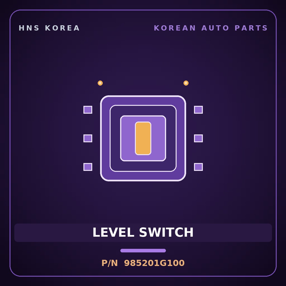 Genuine Mobis LEVEL SWITCH 985201G100 for Pride 2006 HNS Parts Korea