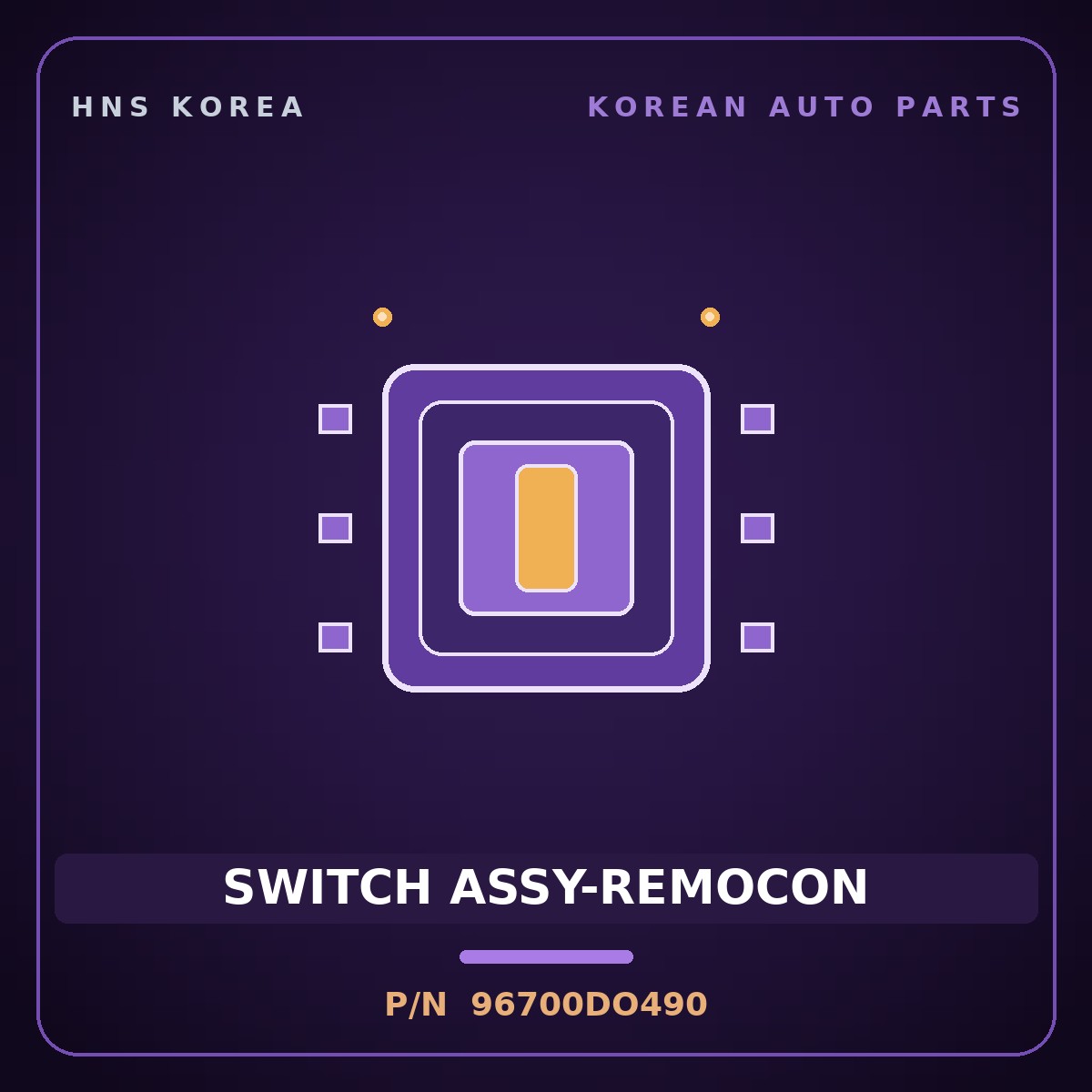Genuine Mobis SWITCH ASSY-REMOCON 96700DO490 for EV9 2023 HNS Parts Korea