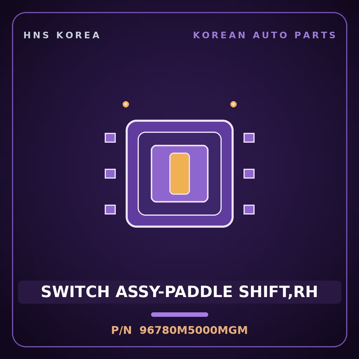 Genuine Mobis SWITCH ASSY-PADDLE SHIFT,RH 96780M5000MGM for Nexo 2018 HNS Parts Korea