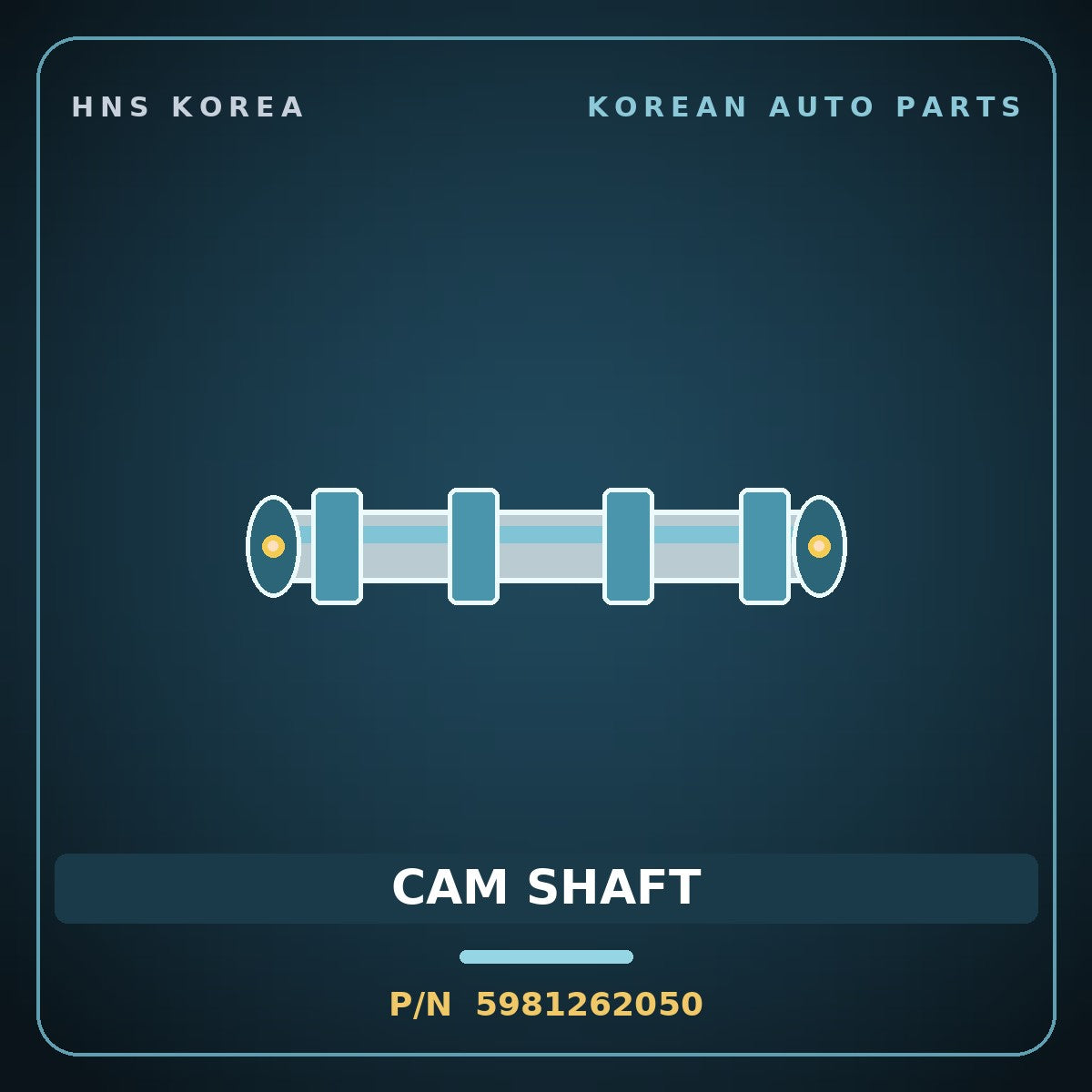Genuine Mobis CAM SHAFT 5981262050 for 5-Ton Truck 1995 HNS Parts Korea