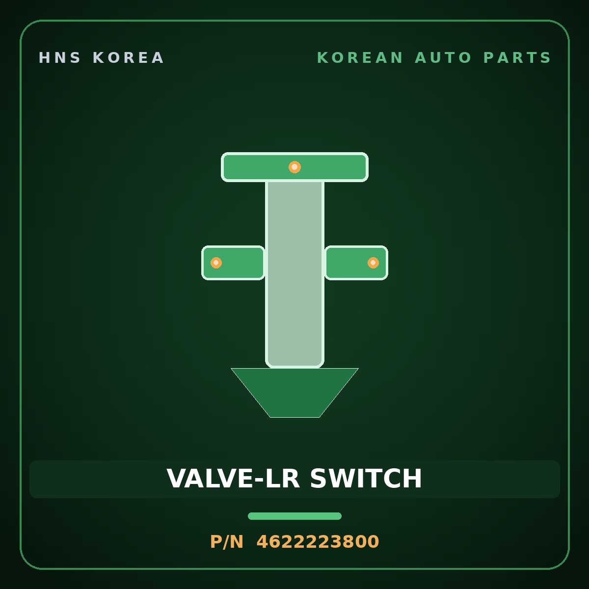 Genuine Mobis VALVE-LR SWITCH 4622223800 for K5 2010 HNS Parts Korea
