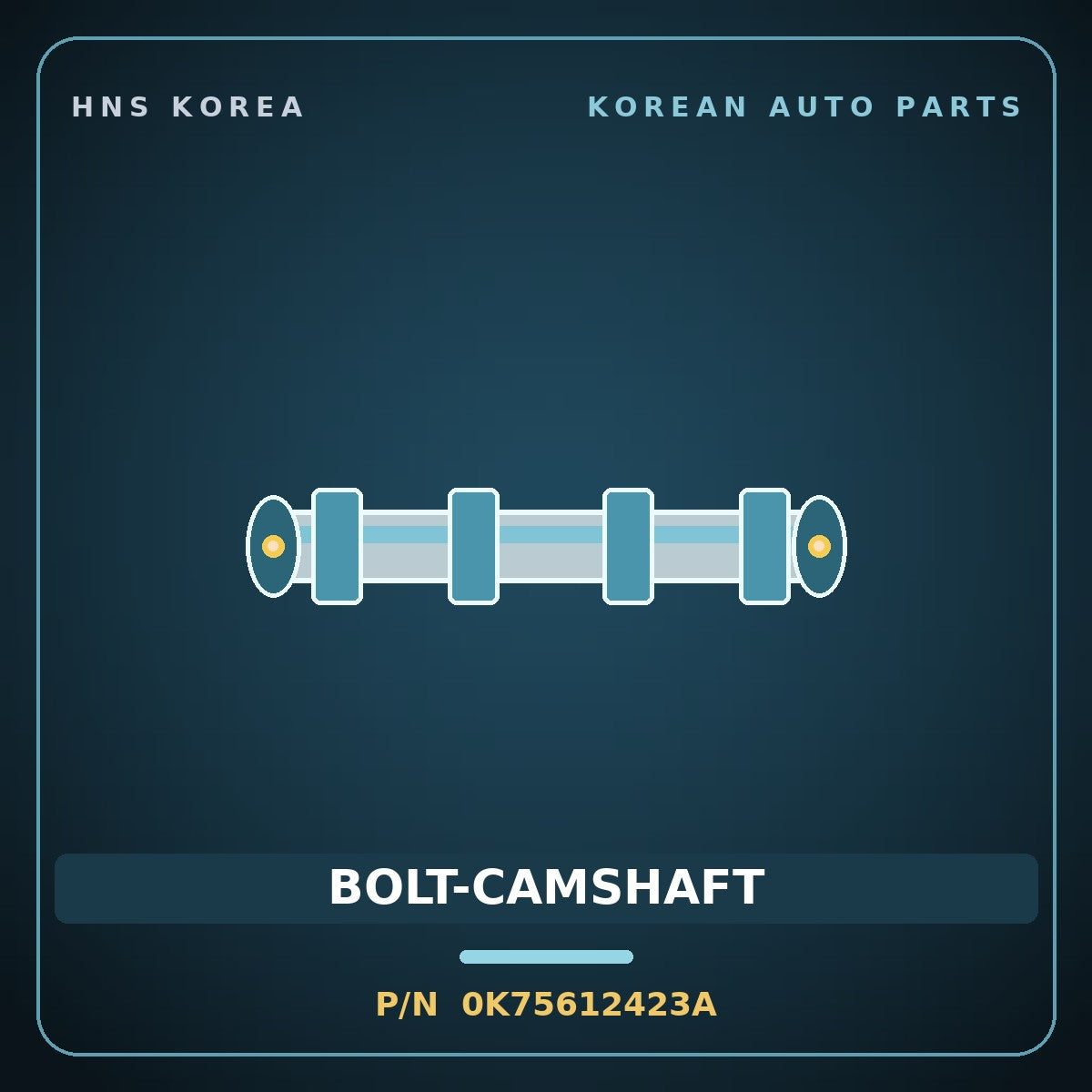 Genuine Mobis BOLT-CAMSHAFT 0K75612423A for Ceres 1995 HNS Parts Korea