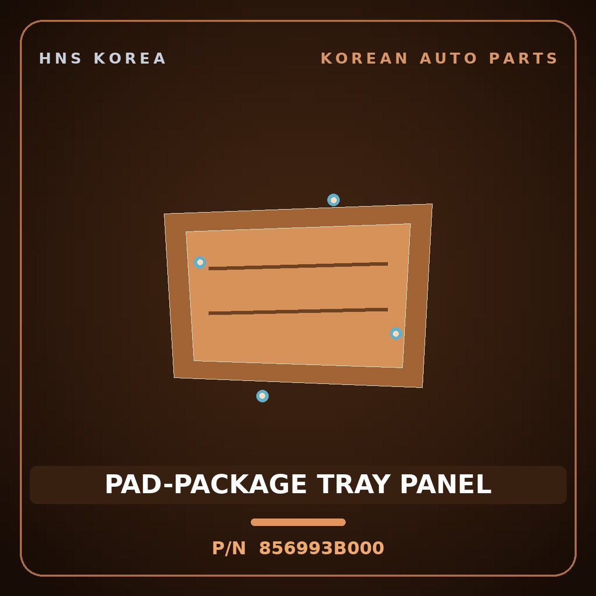 Genuine Mobis PAD-PACKAGE TRAY PANEL 856993B000 for Equus 2006 HNS Parts Korea