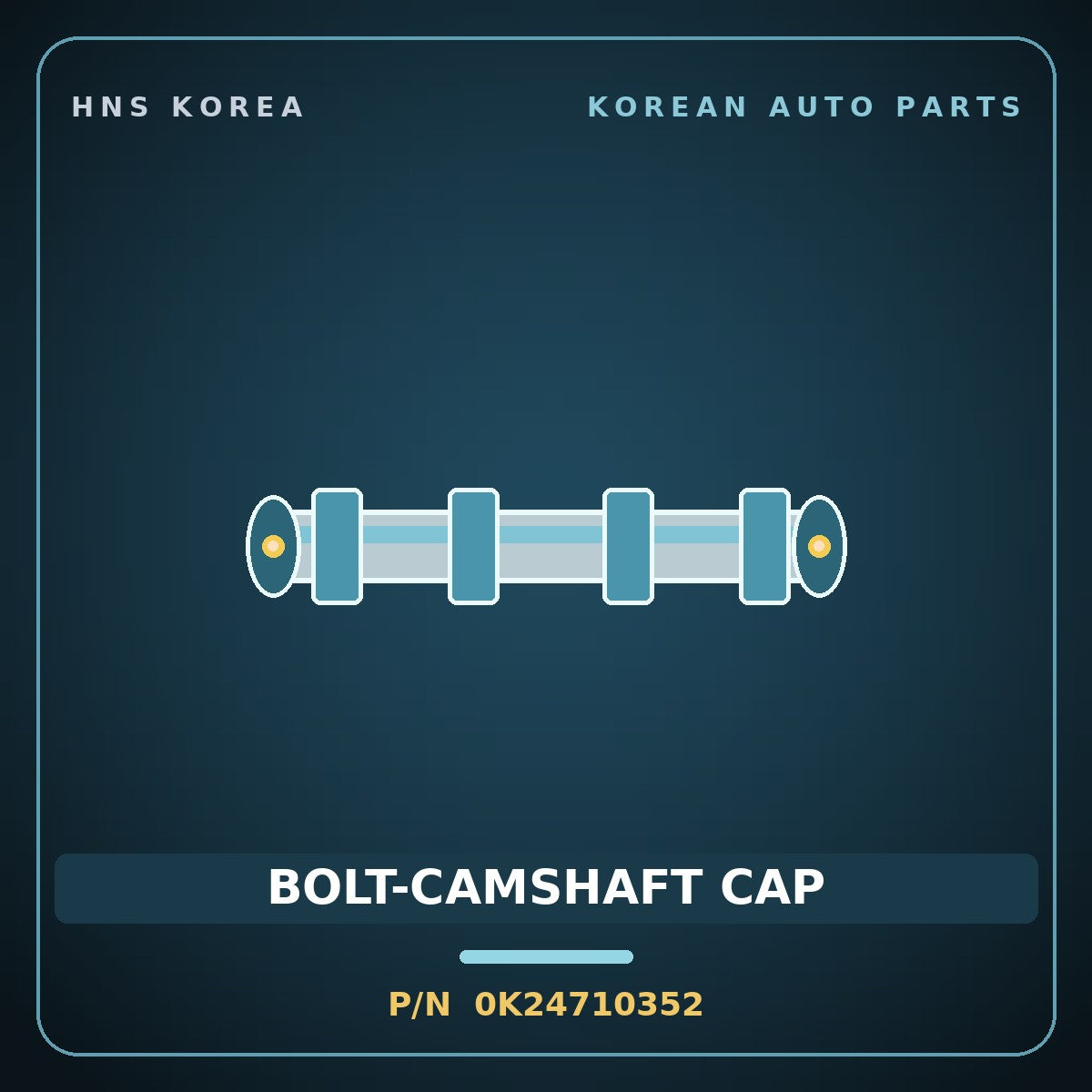 Genuine Mobis BOLT-CAMSHAFT CAP 0K24710352 for Carens 1997 HNS Parts Korea