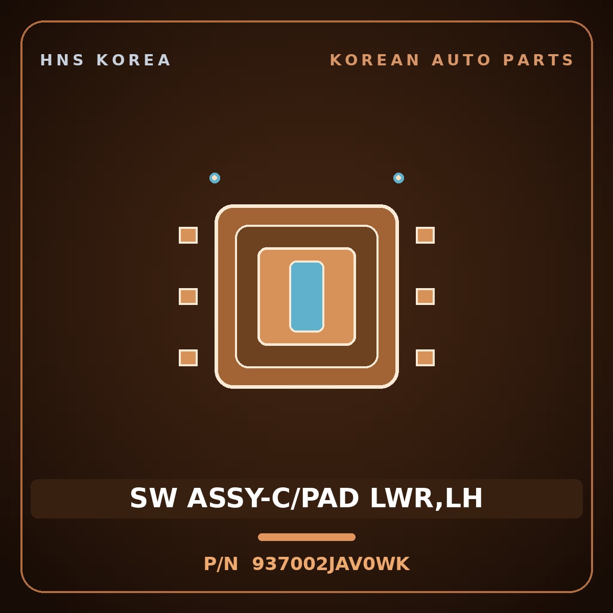 Genuine Mobis SW ASSY-C/PAD LWR,LH 937002JAV0WK for Mohave 2007 HNS Parts Korea
