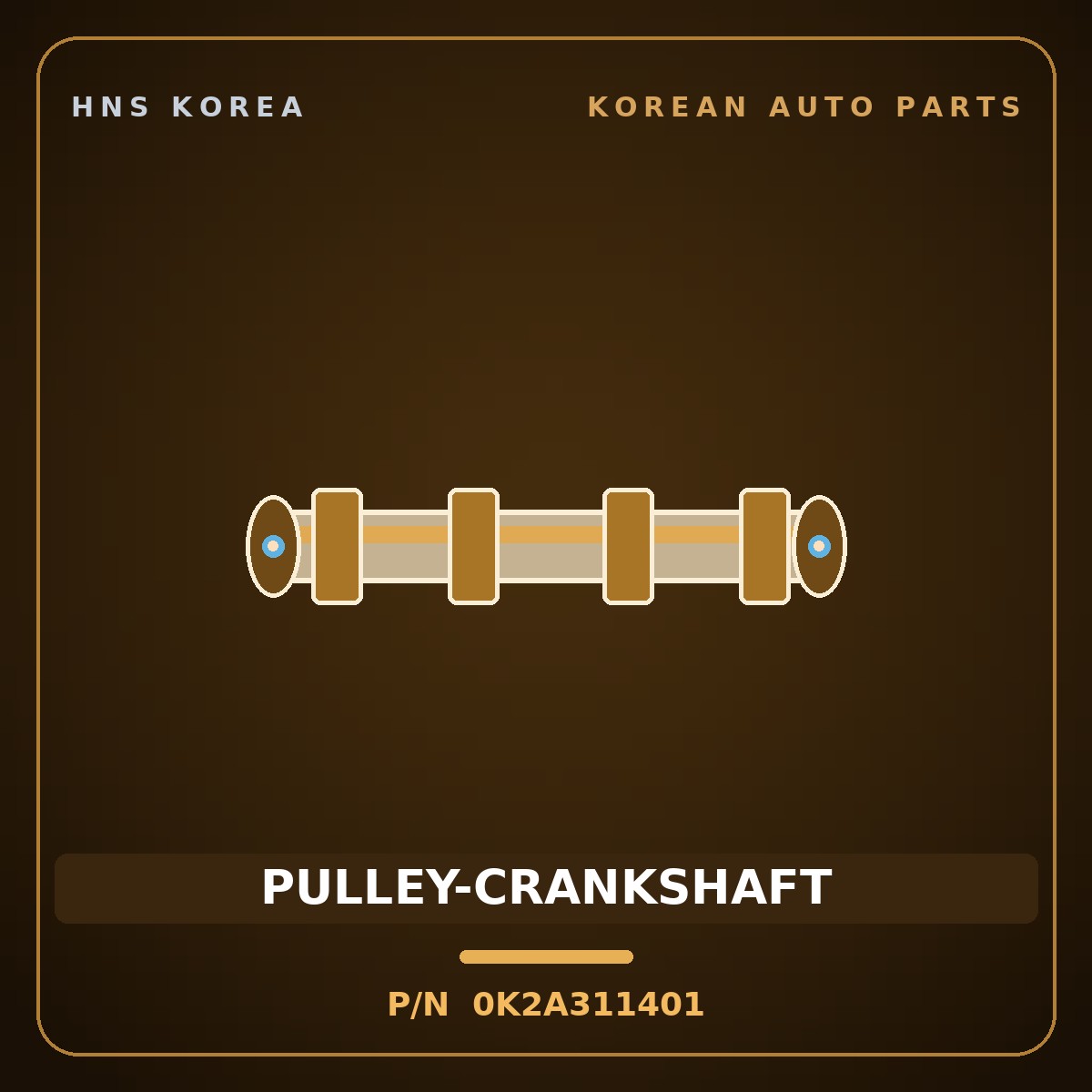 Genuine Mobis PULLEY-CRANKSHAFT 0K2A311401 for Cerato 1997 HNS Parts Korea