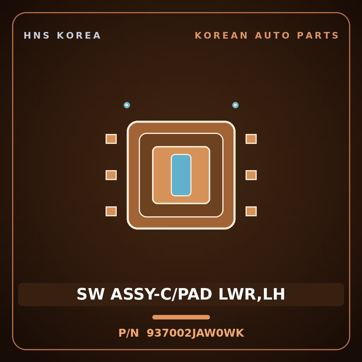 Genuine Mobis SW ASSY-C/PAD LWR,LH 937002JAW0WK for Mohave 2007 HNS Parts Korea