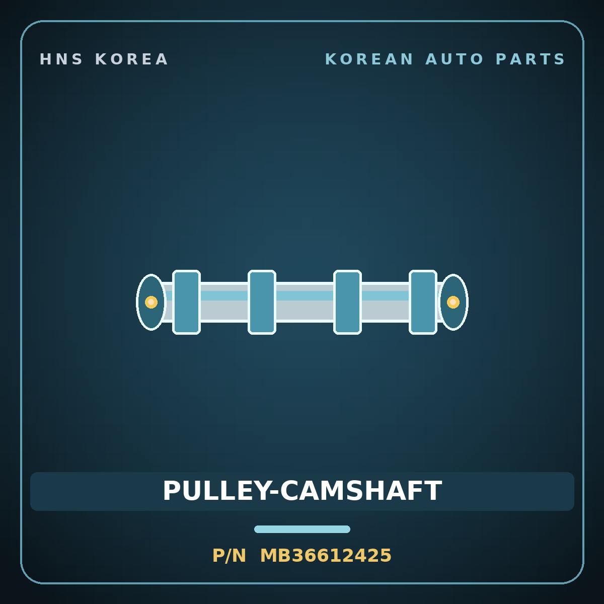 Genuine Mobis PULLEY-CAMSHAFT MB36612425 for Cerato 1997 HNS Parts Korea