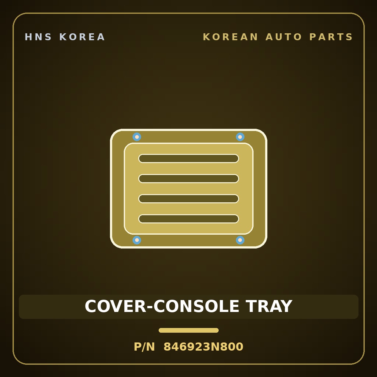 Genuine Mobis COVER-CONSOLE TRAY 846923N800 for Equus 2013 HNS Parts Korea