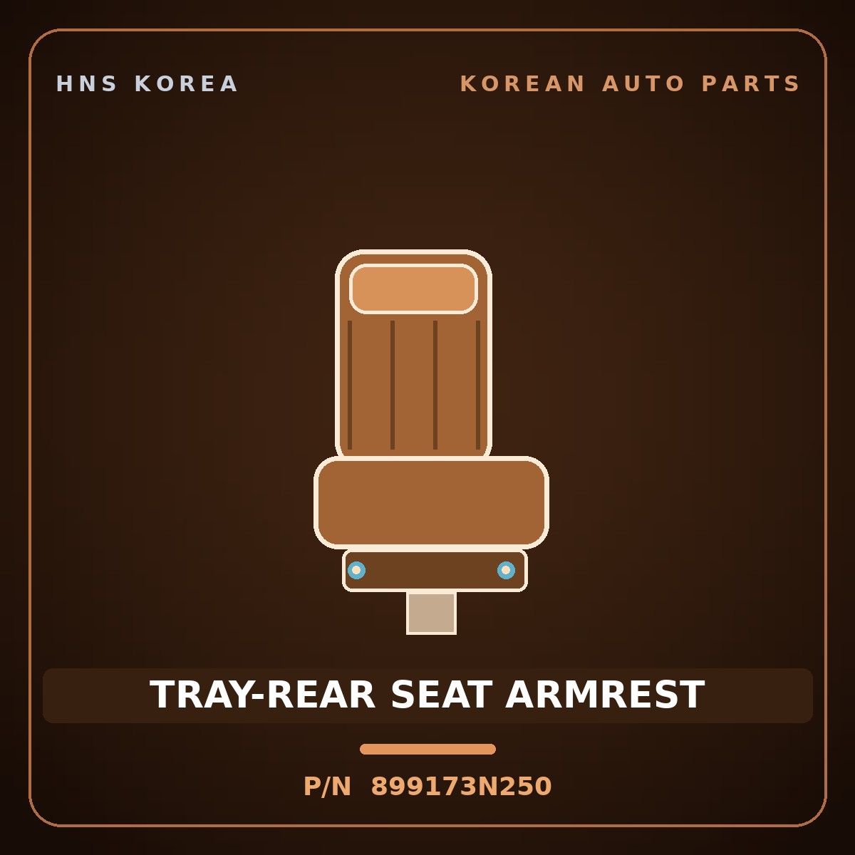 Genuine Mobis TRAY-REAR SEAT ARMREST 899173N250 for Equus 2013 HNS Parts Korea
