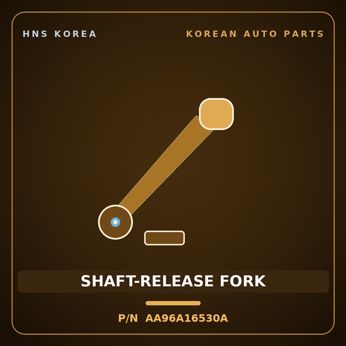 Genuine Mobis SHAFT-RELEASE FORK AA96A16530A for Granbird 2001 HNS Parts Korea