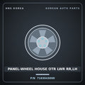 Genuine Mobis PANEL-WHEEL HOUSE OTR LWR RR,LH 7163043000 for Grace 1995 HNS Parts Korea