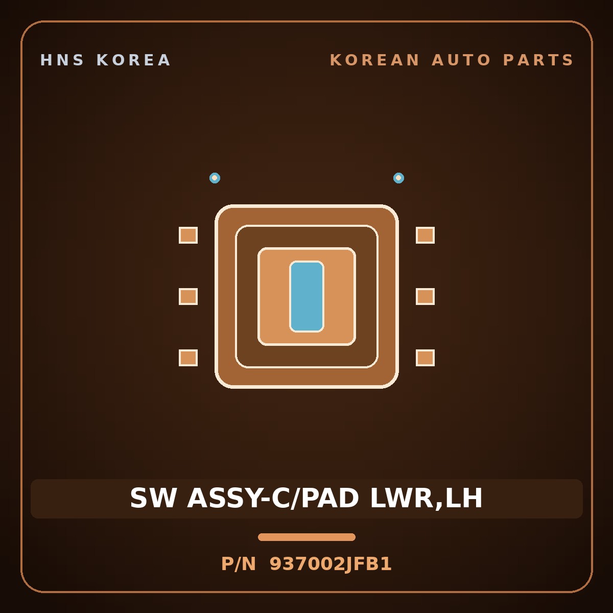Genuine Mobis SW ASSY-C/PAD LWR,LH 937002JFB1 for Mohave 2007 HNS Parts Korea