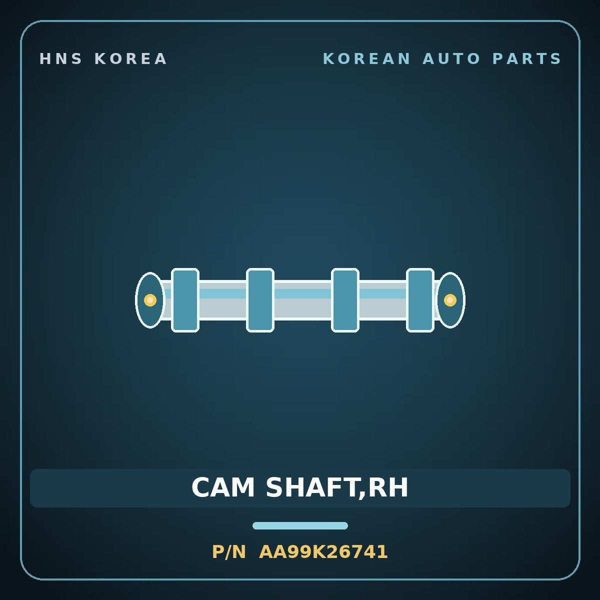 Genuine Mobis CAM SHAFT,RH AA99K26741 for Granbird 2001 HNS Parts Korea
