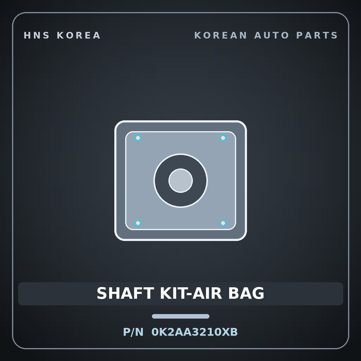 Genuine Mobis SHAFT KIT-AIR BAG 0K2AA3210XB for Cerato 1998 HNS Parts Korea