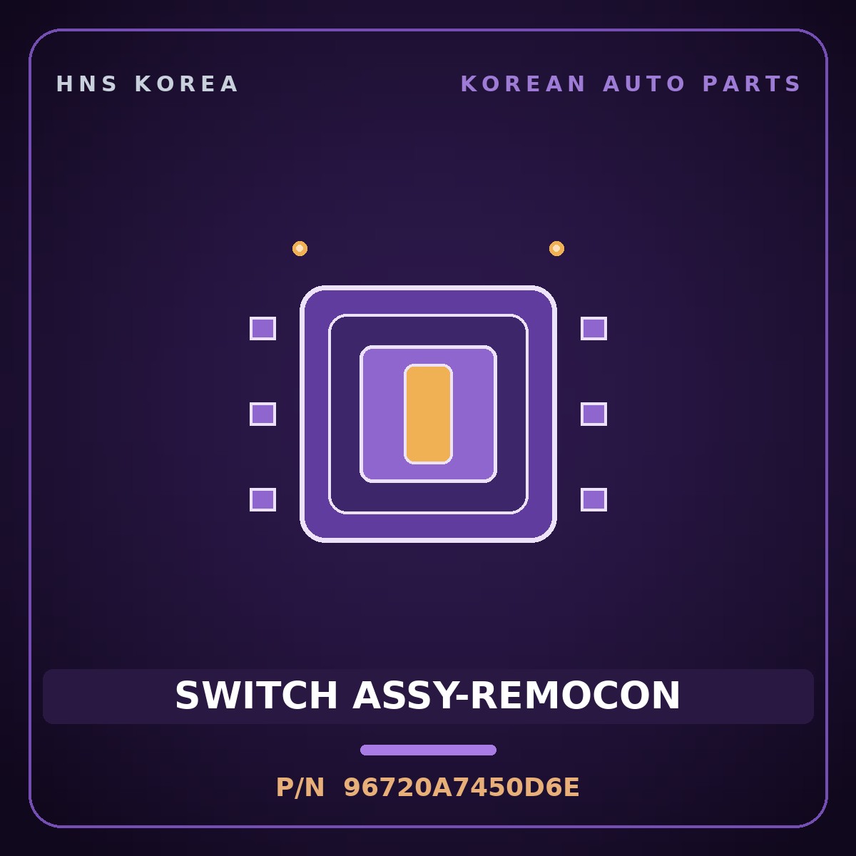 Genuine Mobis SWITCH ASSY-REMOCON 96720A7450D6E for K3 2016 HNS Parts Korea