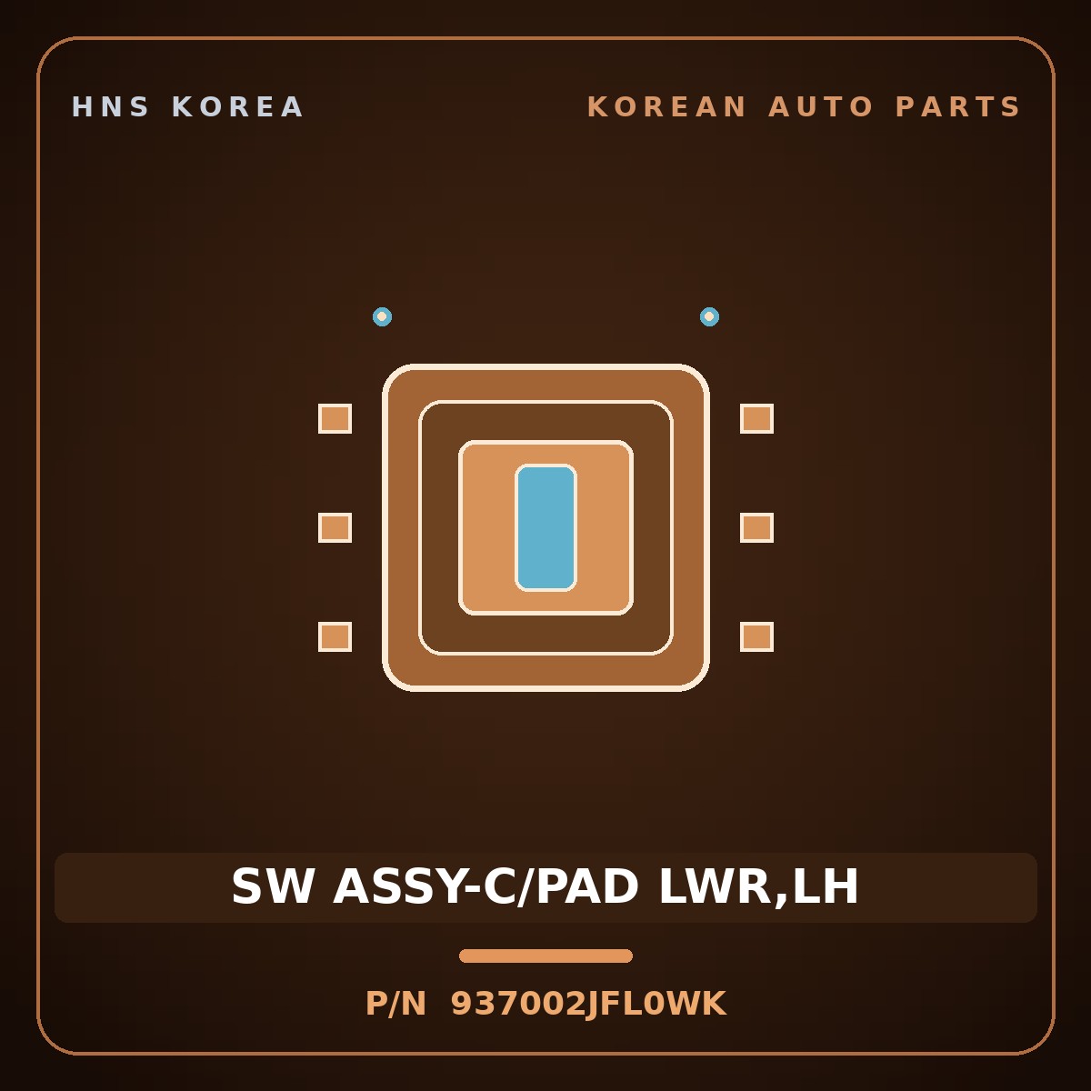 Genuine Mobis SW ASSY-C/PAD LWR,LH 937002JFL0WK for Mohave 2007 HNS Parts Korea
