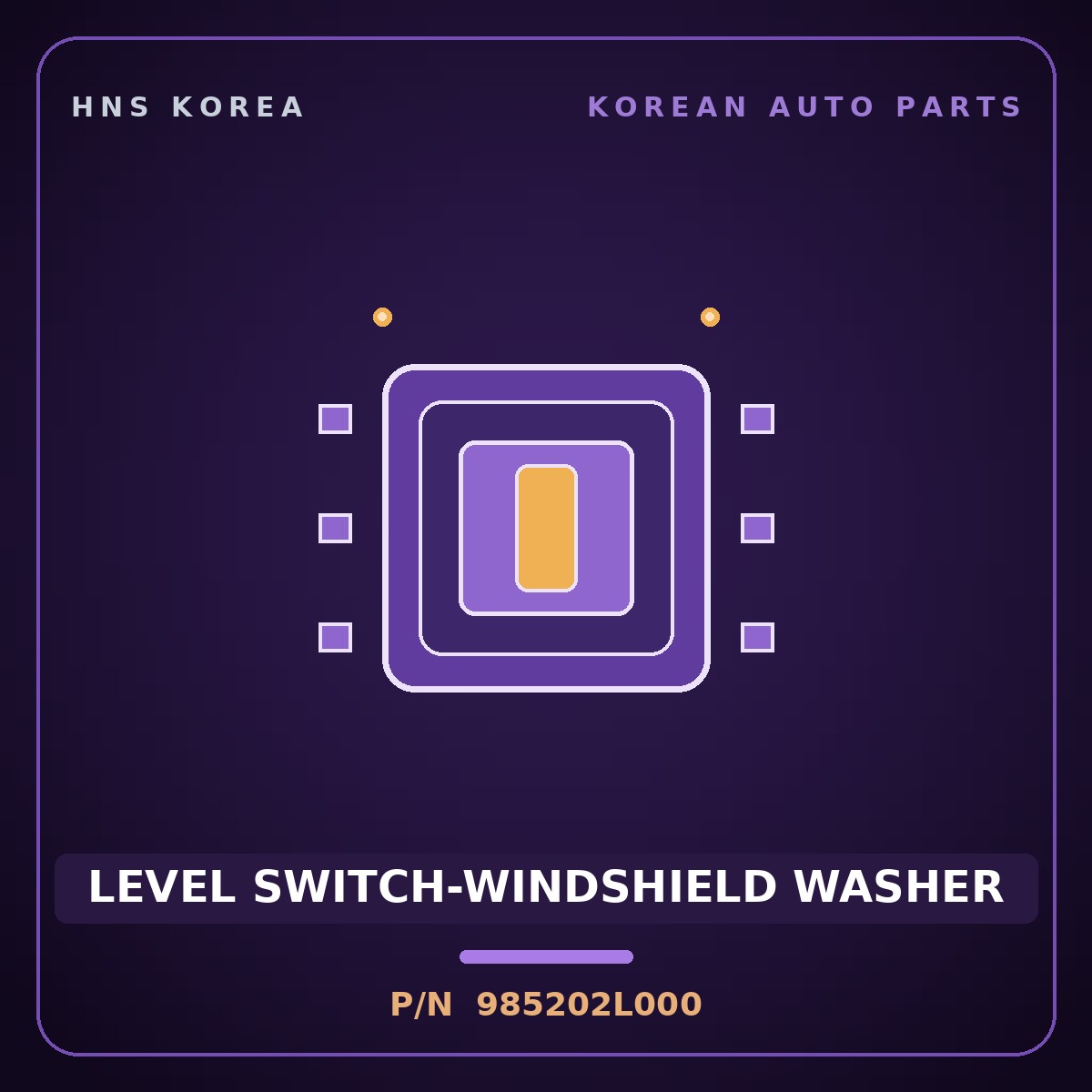Genuine Mobis LEVEL SWITCH-WINDSHIELD WASHER 985202L000 for i30 2007 HNS Parts Korea