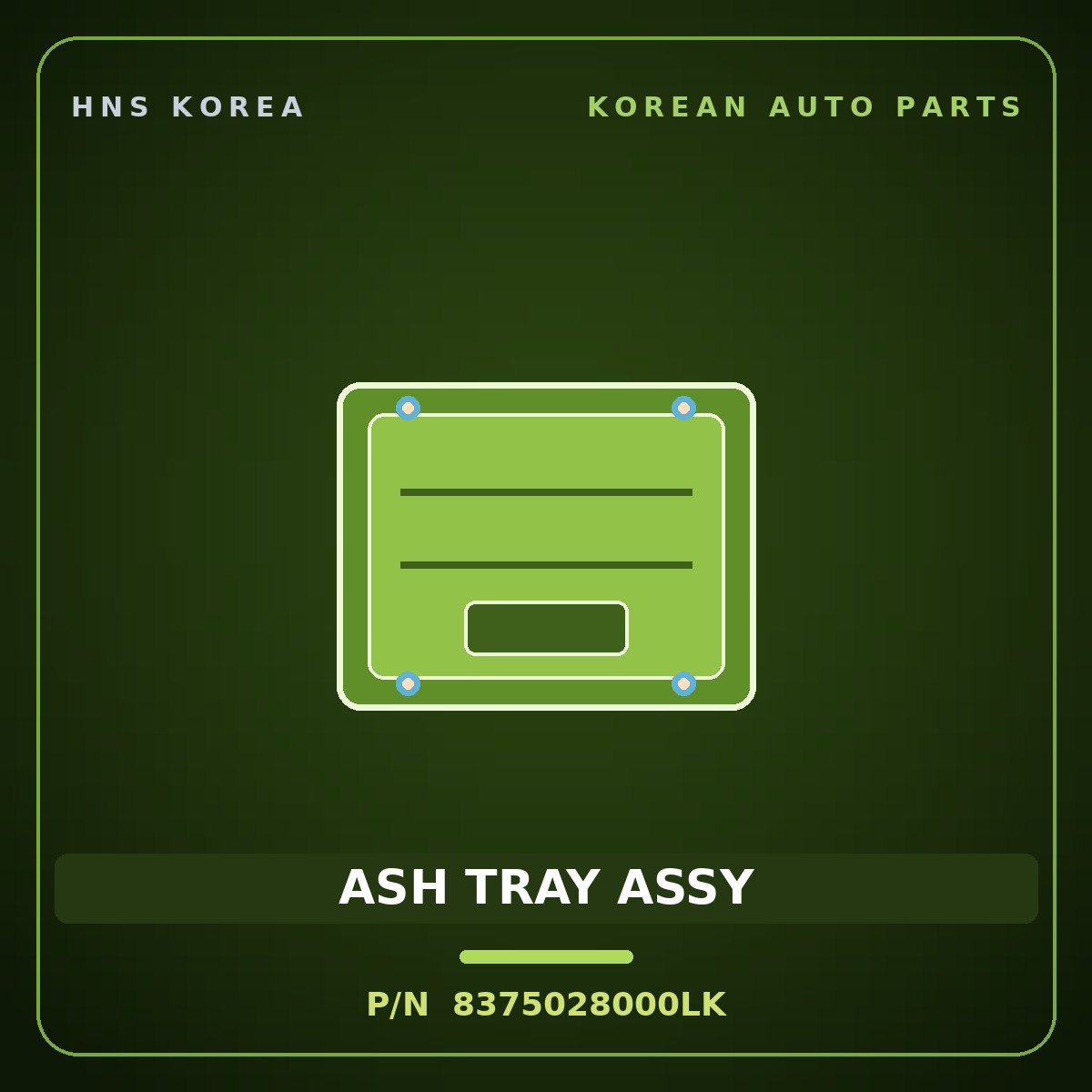 Genuine Mobis ASH TRAY ASSY 8375028000LK for Santamo 1995 HNS Parts Korea