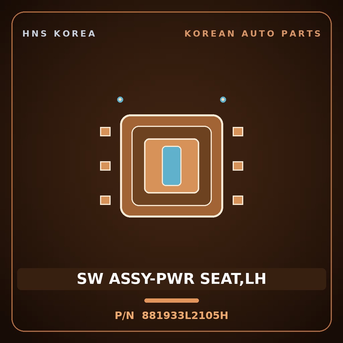 Genuine Mobis SW ASSY-PWR SEAT,LH 881933L2105H for Grandeur 2006 HNS Parts Korea