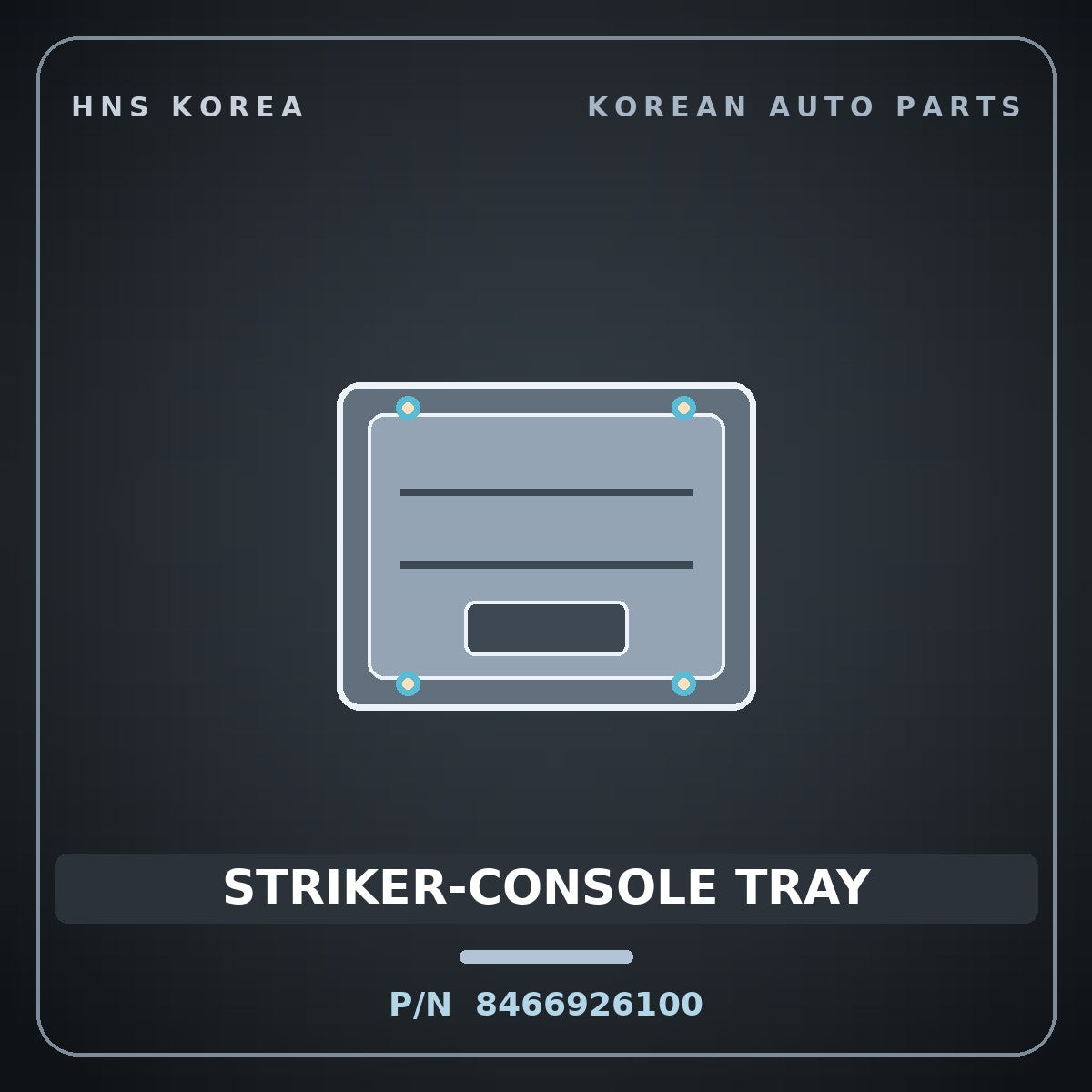 Genuine Mobis STRIKER-CONSOLE TRAY 8466926100 for Santa Fe 2000 HNS Parts Korea