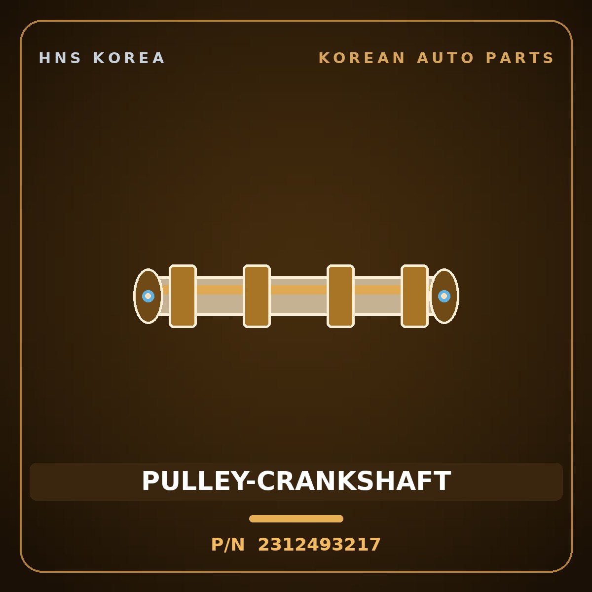 Genuine Mobis PULLEY-CRANKSHAFT 2312493217 for Aero City 1997 HNS Parts Korea