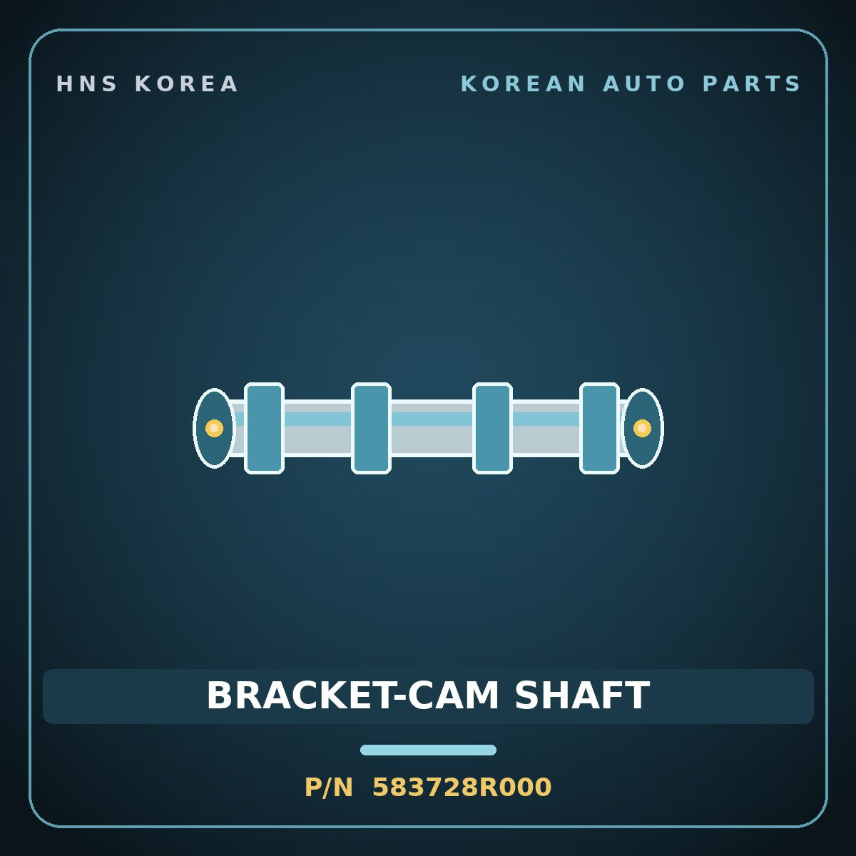Genuine Mobis BRACKET-CAM SHAFT 583728R000 for Granbird 2010 HNS Parts Korea