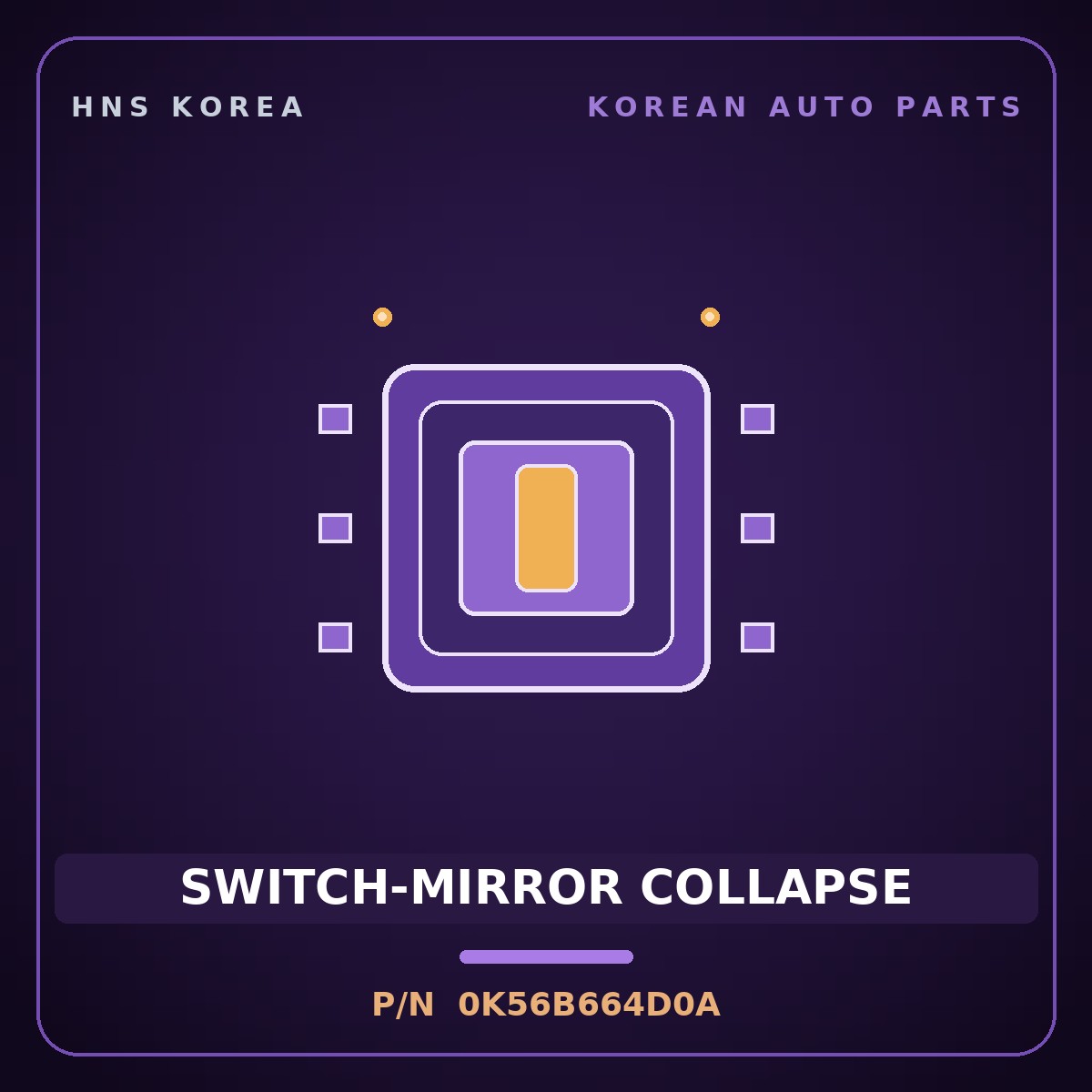 Genuine Mobis SWITCH-MIRROR COLLAPSE 0K56B664D0A for Carnival 1998 HNS Parts Korea