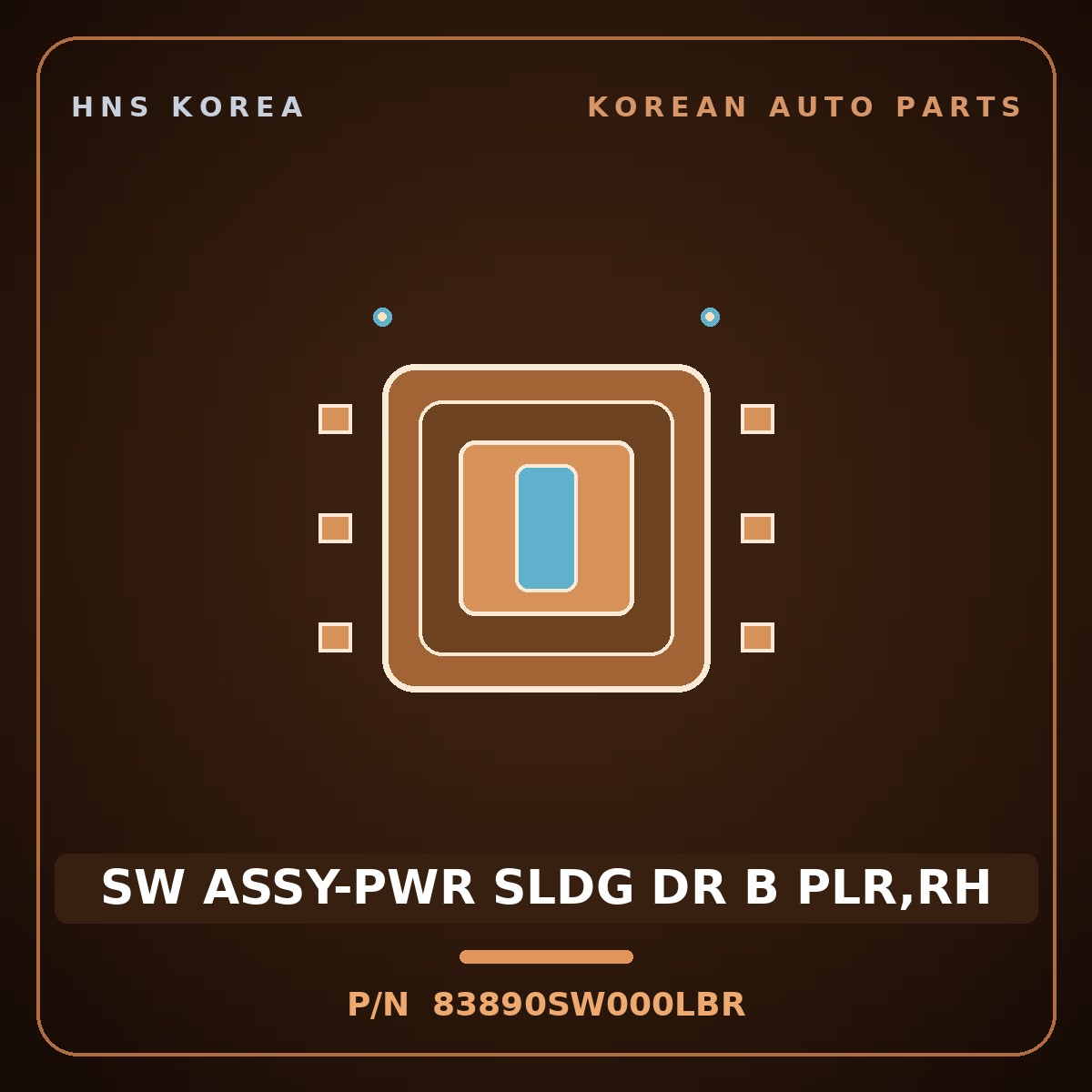 Genuine Mobis SW ASSY-PWR SLDG DR B PLR,RH 83890SW000LBR for PV5 2026 HNS Parts Korea