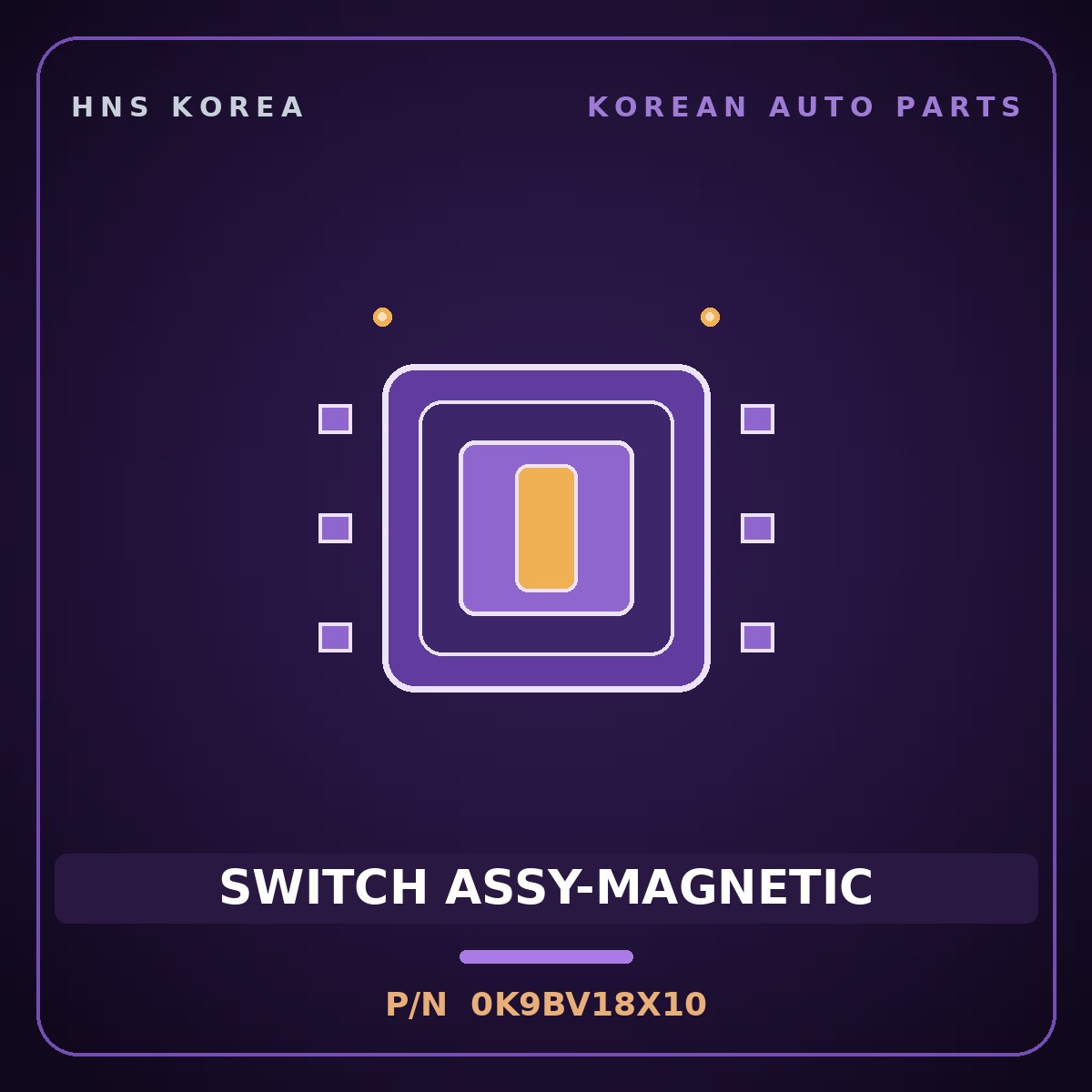 Genuine Mobis SWITCH ASSY-MAGNETIC 0K9BV18X10 for Carnival 1998 HNS Parts Korea
