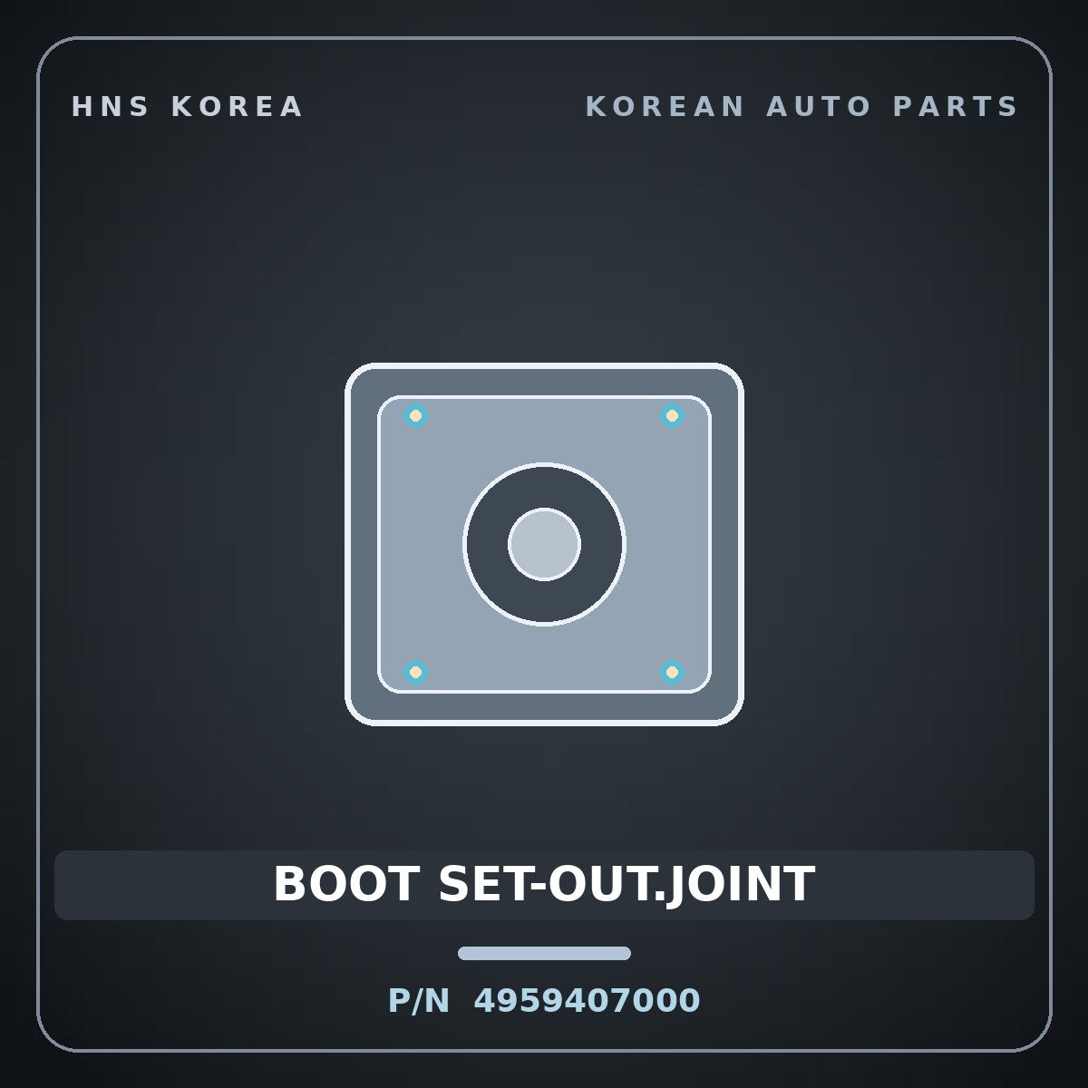 Genuine Mobis BOOT SET-OUT.JOINT 4959407000 for Morning 2006 HNS Parts Korea
