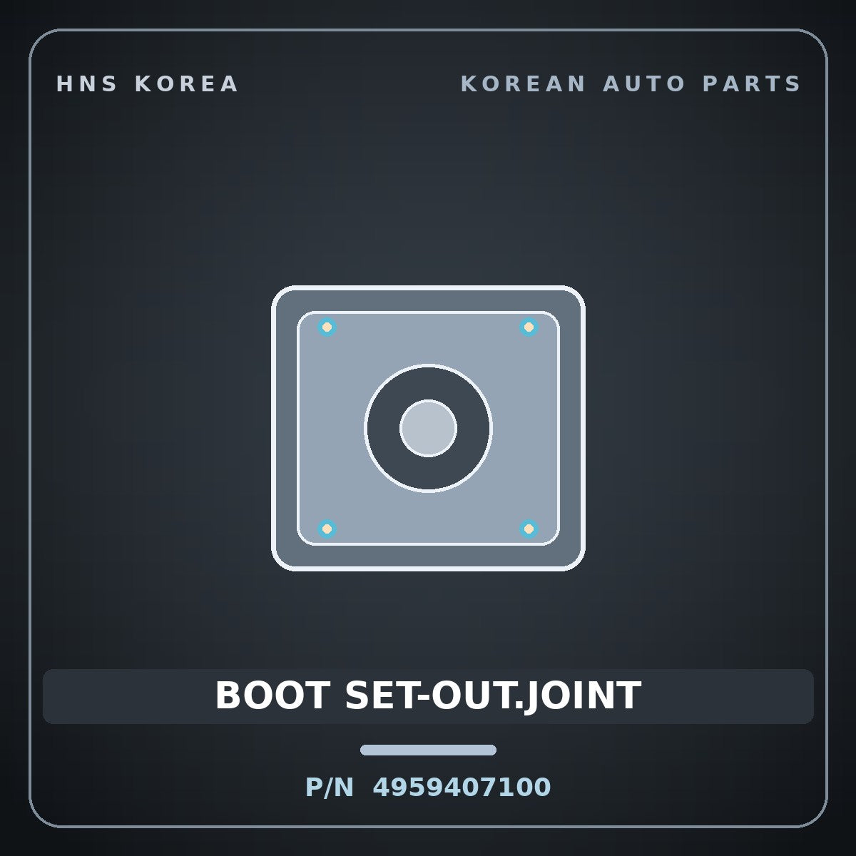Genuine Mobis BOOT SET-OUT.JOINT 4959407100 for Morning 2006 HNS Parts Korea