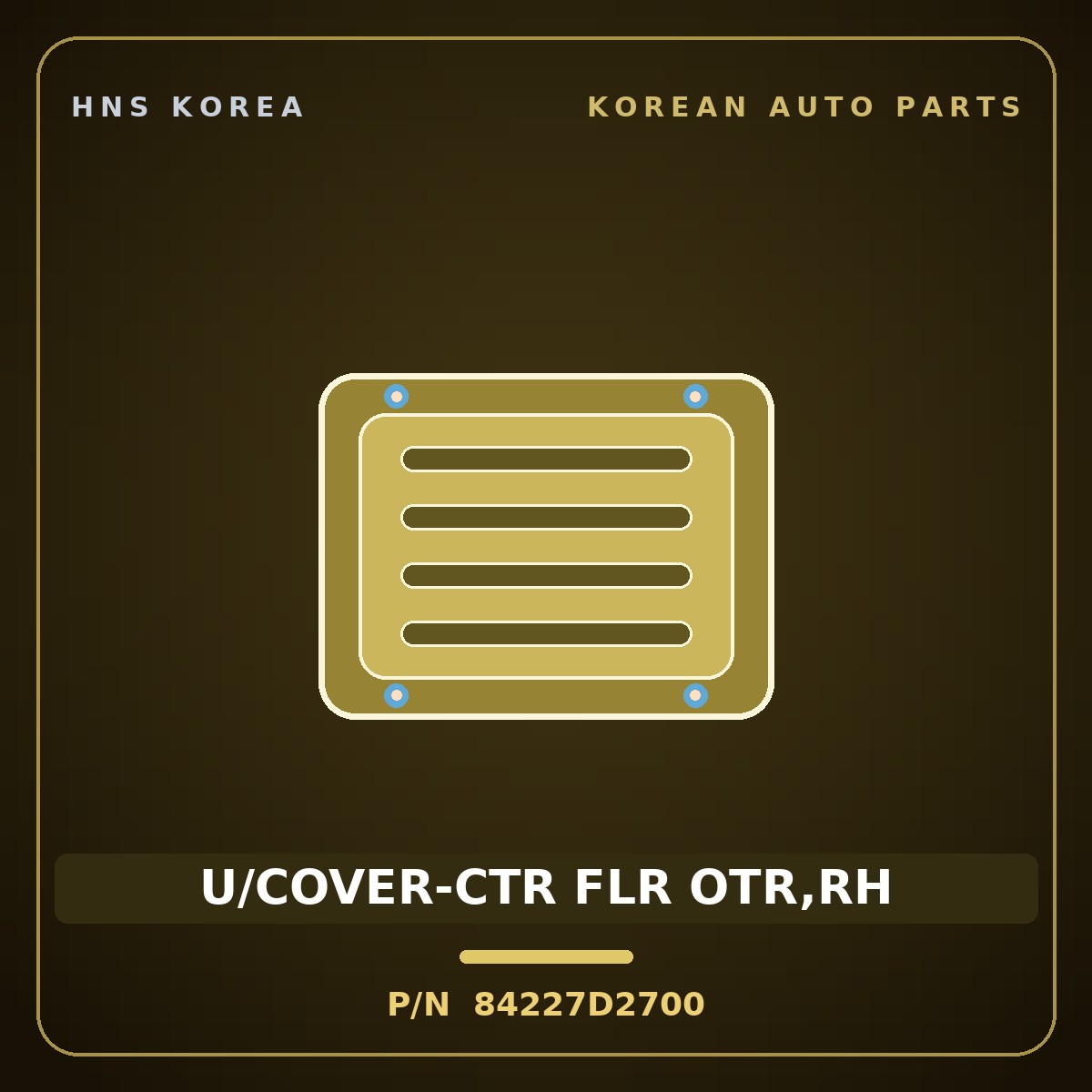 Genuine Mobis U/COVER-CTR FLR OTR,RH 84227D2700 for G90 2016 HNS Parts Korea