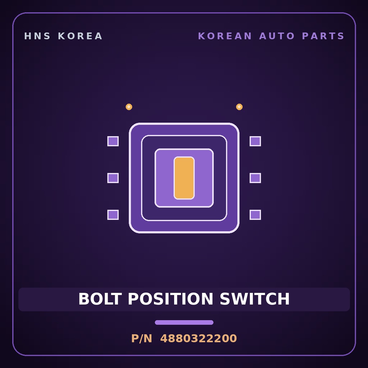 Genuine Mobis BOLT POSITION SWITCH 4880322200 for Pride 2006 HNS Parts Korea