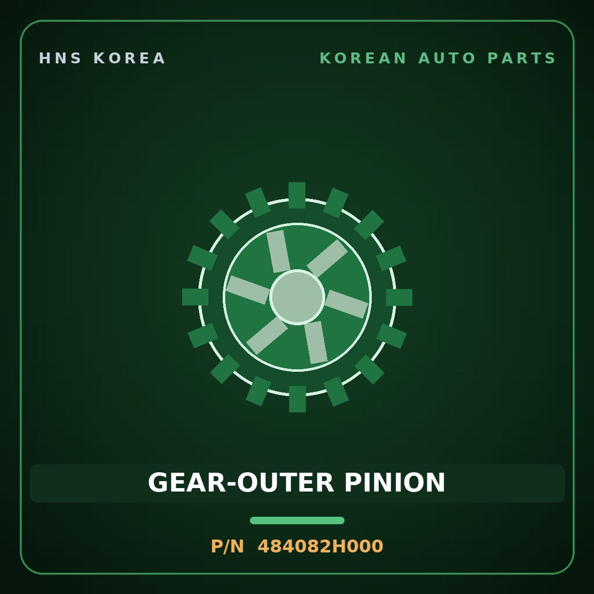 Genuine Mobis GEAR-OUTER PINION 484082H000 for Elantra 2019 HNS Parts Korea