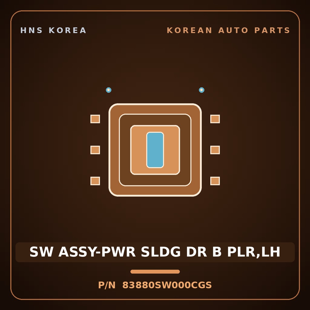 Genuine Mobis SW ASSY-PWR SLDG DR B PLR,LH 83880SW000CGS for PV5 2026 HNS Parts Korea